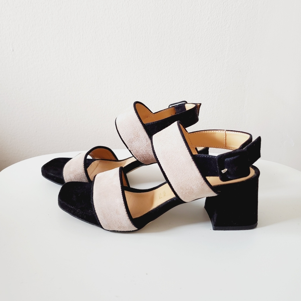 ANTHRO (Paolo Mattei) Colorblock Heeled Sandals